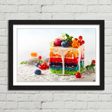 Load image into Gallery viewer, Slice of Rainbow Cake