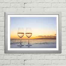 Load image into Gallery viewer, Wine Glasses at Sunset