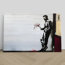 Load image into Gallery viewer, Banksy Lover Waiting with Flowers