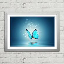 Load image into Gallery viewer, Blue Butterfly Over Water
