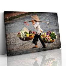 Load image into Gallery viewer, Hanoi Market Flower Seller