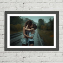 Load image into Gallery viewer, Girls Kissing in the Rain