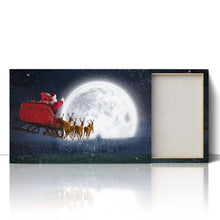Load image into Gallery viewer, Santa Claus Moon Sleigh Reindeer Christmas