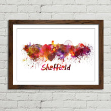 Load image into Gallery viewer, Sheffield Skyline in Watercolour Paint