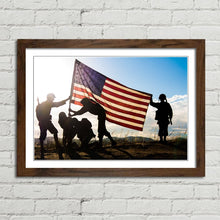 Load image into Gallery viewer, American Soldiers Raising the Flag