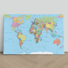 Load image into Gallery viewer, World Map Countries Capitals
