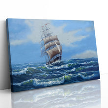 Load image into Gallery viewer, Sailing Ship Ocean Journey Oil Painting