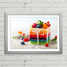 Load image into Gallery viewer, Slice of Rainbow Cake