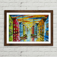 Load image into Gallery viewer, Venice Sailing Boats Abstract Oil Painting