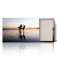 Load image into Gallery viewer, Children Playing on Beach Silhouette