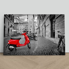 Load image into Gallery viewer, Red Scooter Bike in Rome