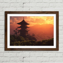 Load image into Gallery viewer, Chinese House at Sunset