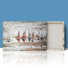 Load image into Gallery viewer, LS Lowry Sailing Boats Painting