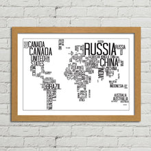 Load image into Gallery viewer, World Map with Country Names