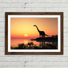 Load image into Gallery viewer, Dinosaur Brachiosaurus Sunset Mesozoic