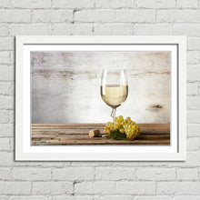 Load image into Gallery viewer, Glass of White Wine and Grapes