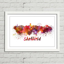 Load image into Gallery viewer, Sheffield Skyline in Watercolour Paint