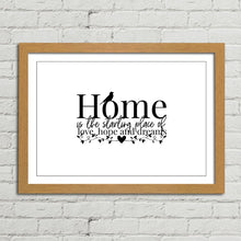 Load image into Gallery viewer, Home is Love, Hope, Dreams Quote