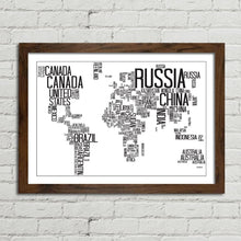 Load image into Gallery viewer, World Map with Country Names