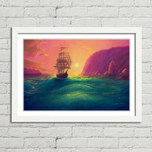 Load image into Gallery viewer, Sailing Ship at Sea Oil Painting