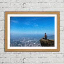 Load image into Gallery viewer, Yoga Woman Relaxing in Nature Oil Painting