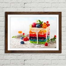 Load image into Gallery viewer, Slice of Rainbow Cake