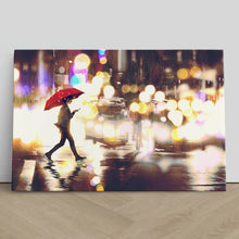 Load image into Gallery viewer, Young Woman Crossing the Street Umbrella