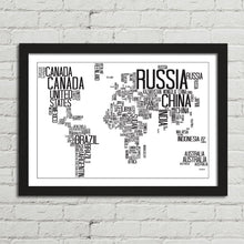 Load image into Gallery viewer, World Map with Country Names