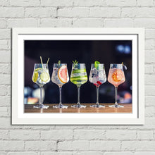 Load image into Gallery viewer, Gin in Wine Glasses on a Bar