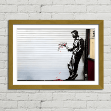 Load image into Gallery viewer, Banksy Lover Waiting with Flowers