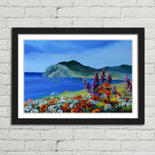 Load image into Gallery viewer, Mountain Sea Flowers Oil Painting