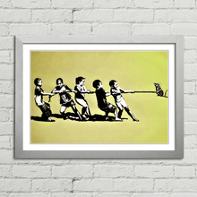 Load image into Gallery viewer, Banksy Blek Le Rat Inspired Tug of War