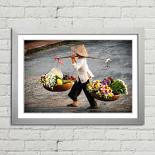 Load image into Gallery viewer, Hanoi Market Flower Seller