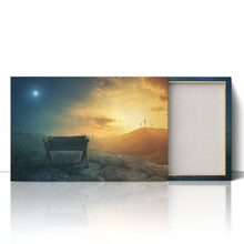 Load image into Gallery viewer, Manger and Crosses at Sunrise