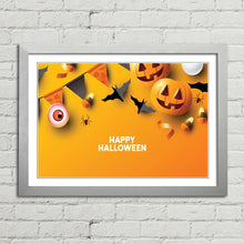 Load image into Gallery viewer, Jack-o'-Lantern Pumpkin and Bats Halloween