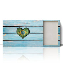 Load image into Gallery viewer, Love Brazil Heart Flag on Wood