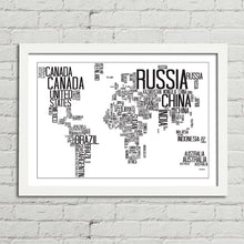 Load image into Gallery viewer, World Map with Country Names