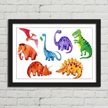 Load image into Gallery viewer, Cartoon Watercolour Dinosaurs Kids