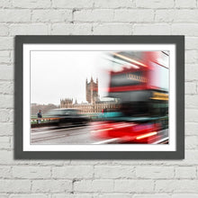 Load image into Gallery viewer, Red Bus at Houses of Parliament London