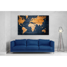 Load image into Gallery viewer, World Map Wood Effect Oceans