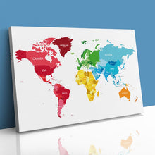 Load image into Gallery viewer, World Map Countries Continents Political