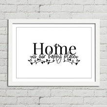 Load image into Gallery viewer, Home is our Happy Place Quote