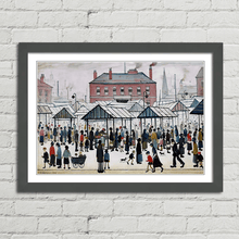 Load image into Gallery viewer, LS Lowry Market Scene Northern Town