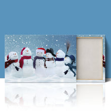 Load image into Gallery viewer, Snowman Choir Smiling at Christmas