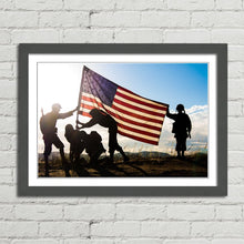 Load image into Gallery viewer, American Soldiers Raising the Flag