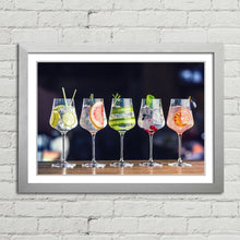 Load image into Gallery viewer, Gin in Wine Glasses on a Bar
