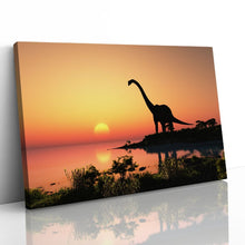 Load image into Gallery viewer, Dinosaur Brachiosaurus Sunset Mesozoic