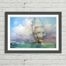 Load image into Gallery viewer, Galleon on the Ocean Oil Painting