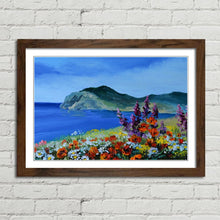 Load image into Gallery viewer, Mountain Sea Flowers Oil Painting