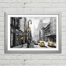 Load image into Gallery viewer, New York Street Yellow Taxi Sketch